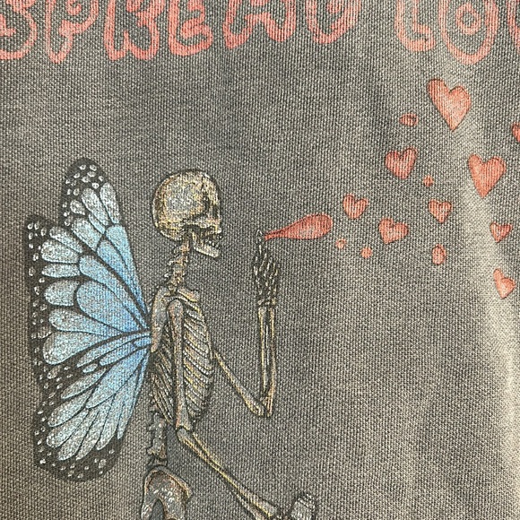Skeleton Butterfly Hearts Sweatshirt - Picture 6 of 7